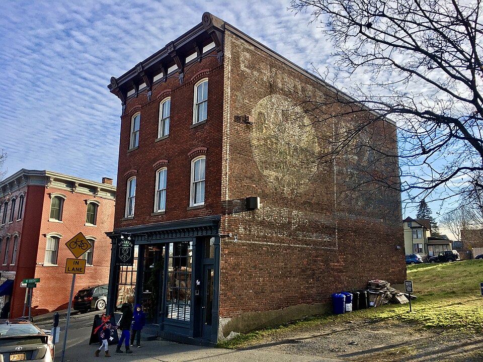 Historic Rondout waterfront district in Kingston, Ulster County NY